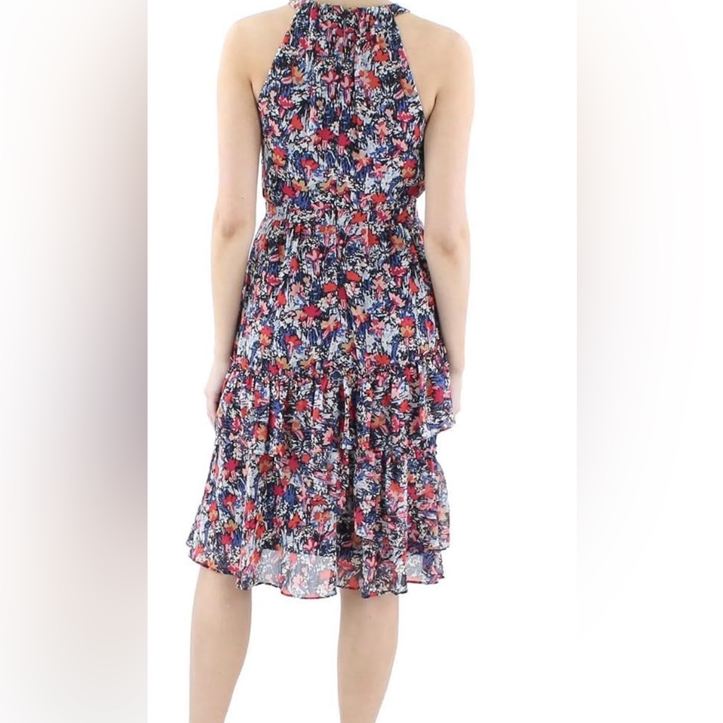 Bcbgmaxazria Floral Halter Dress | Tiered Ruffle Fit & Flare